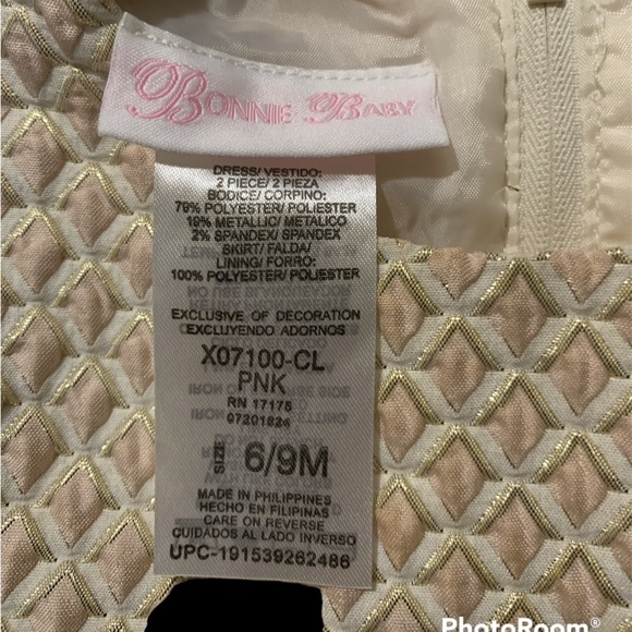 ✨HP✨Gold glitter Bonnie Baby Dress. - Picture 7 of 9